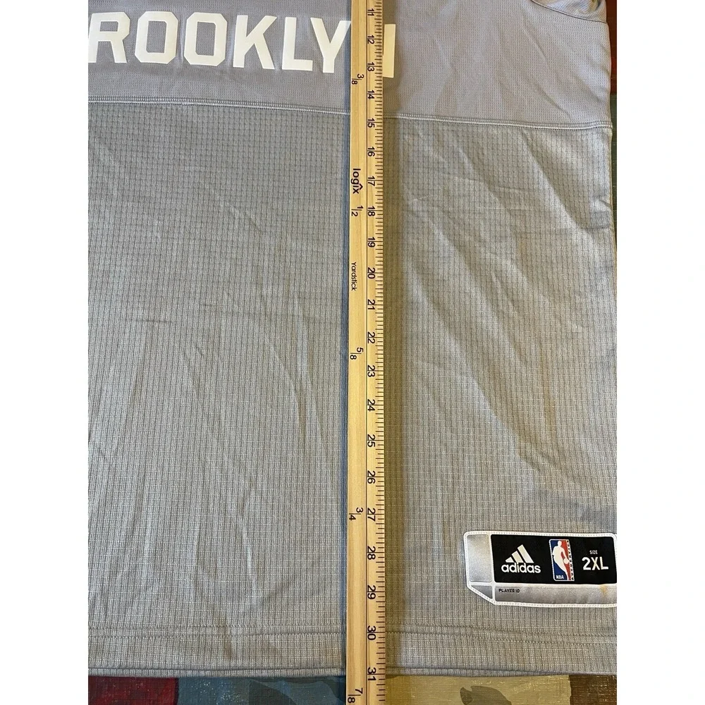 Men's 2XL NWOT Brooklyn Nets Adidas Color Block Pullover Hoodie Gray